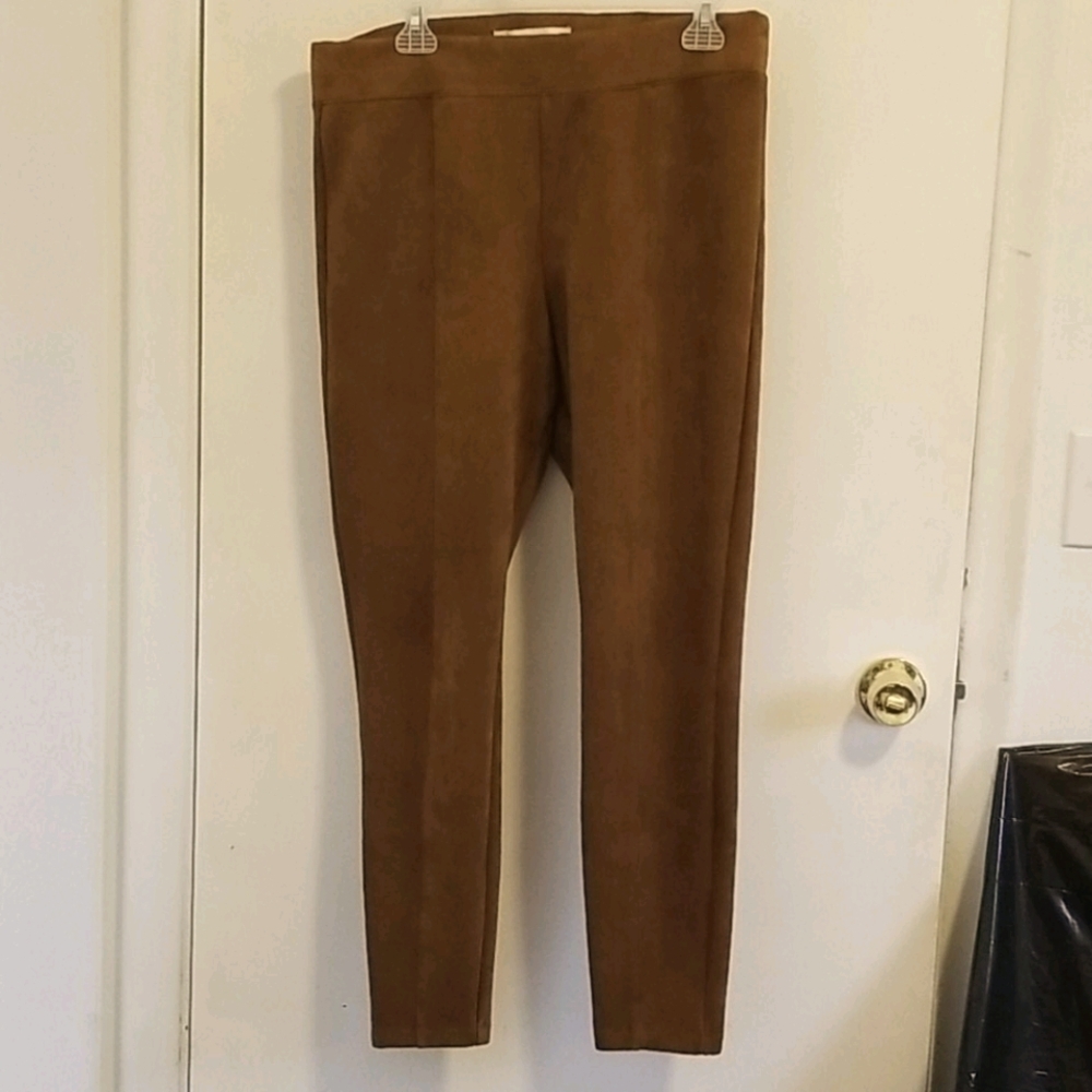 Suede pants